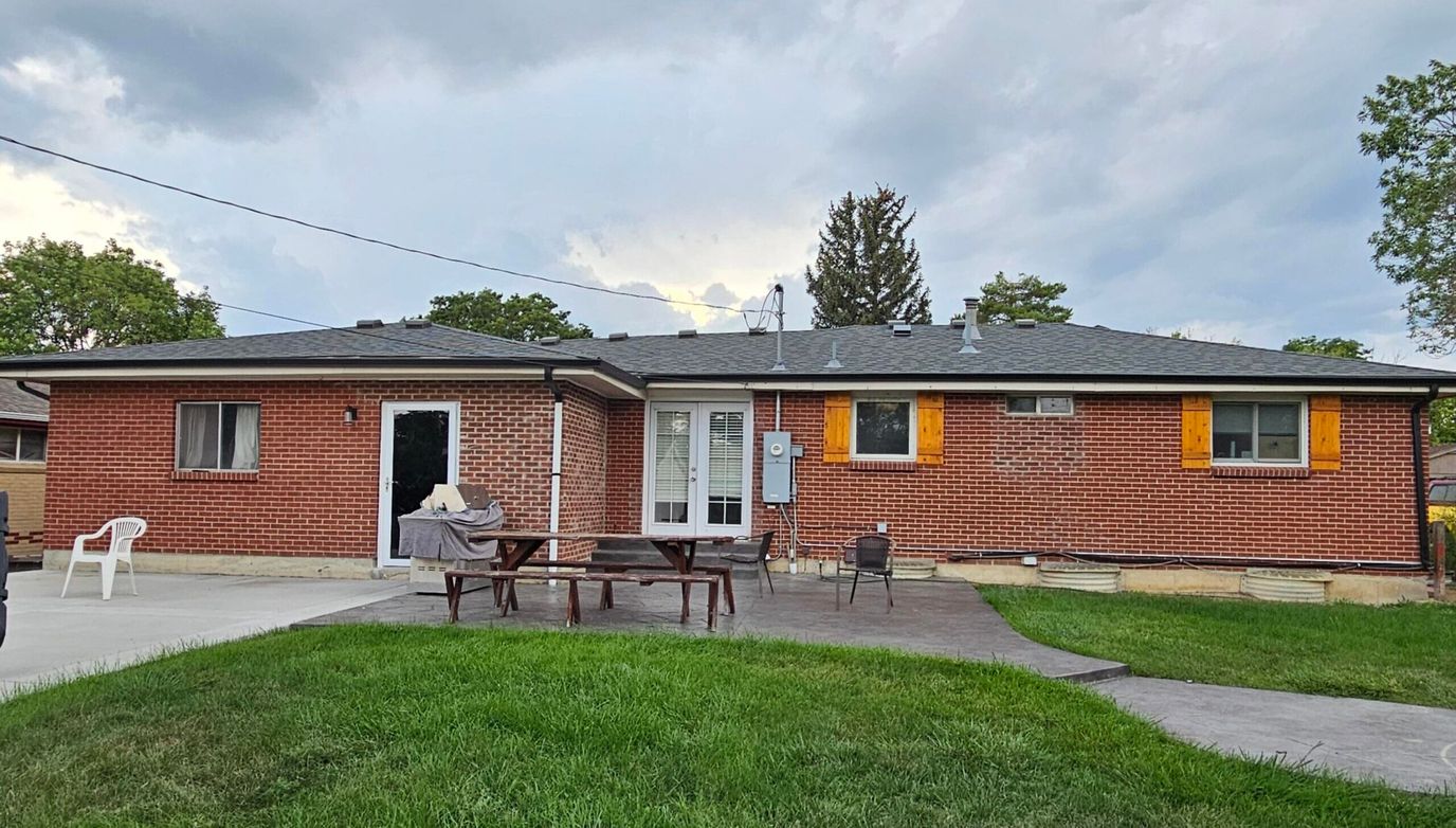 Exterior view of a senior care facility backyard