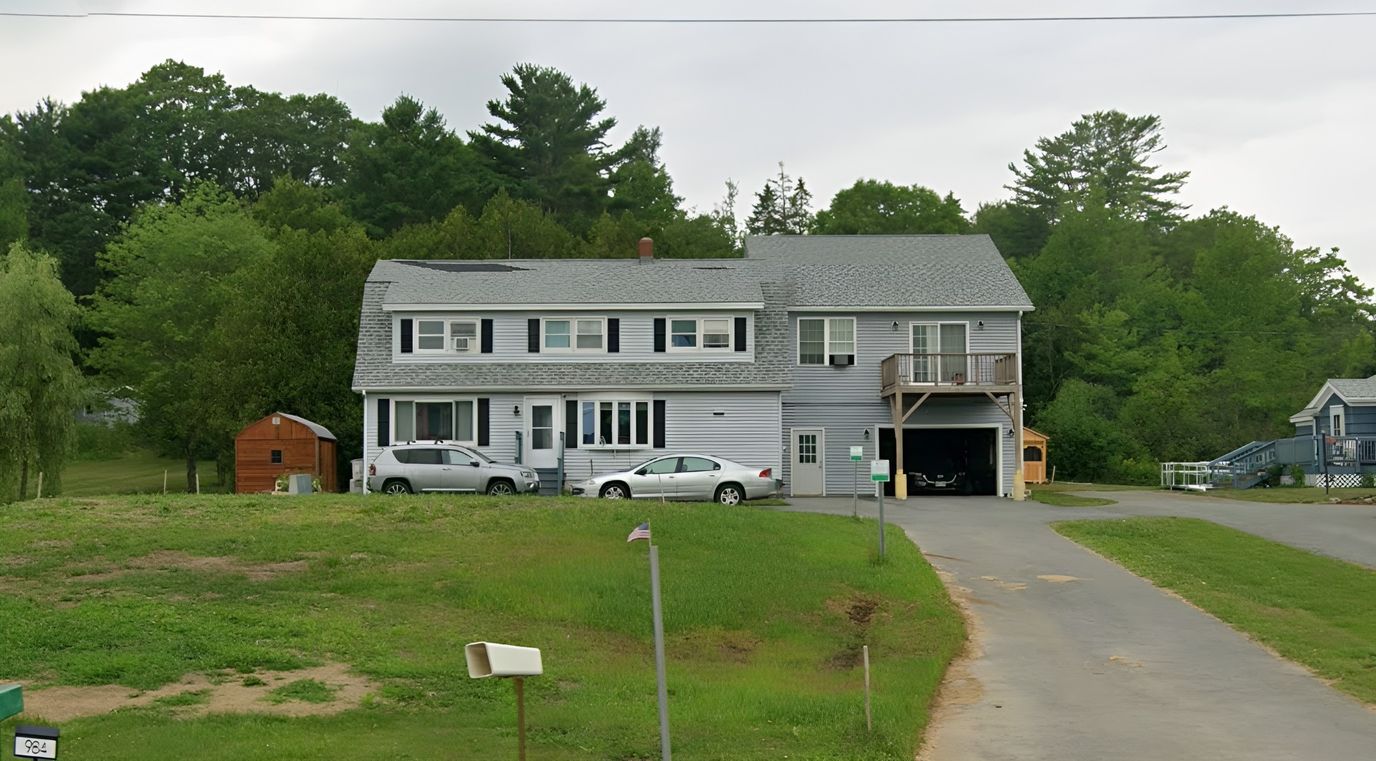 Exterior view of a senior care facility building