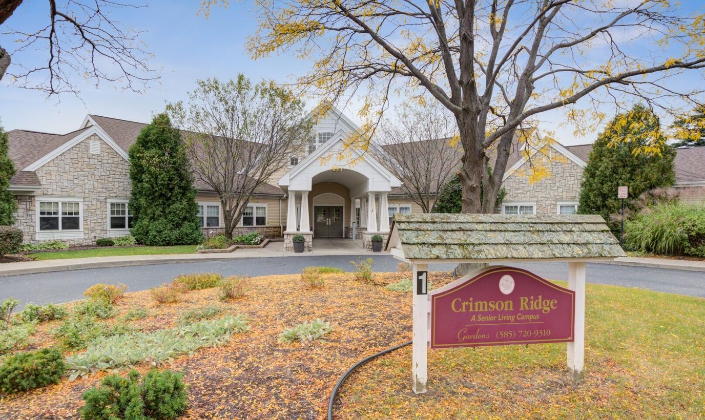 Exterior view of Crimson Ridge Gardens facility entrance
