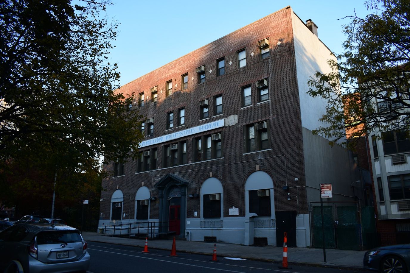 Exterior view of a brick building.