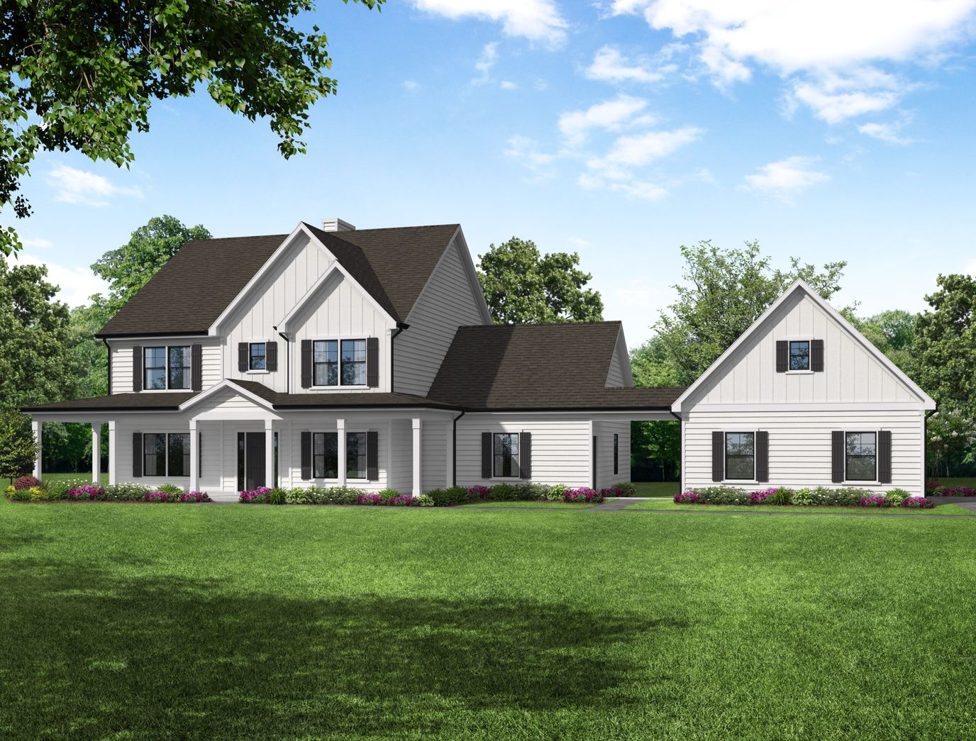Lindsey Communities, senior care — Modern senior living facility surrounded by landscaping and greenery