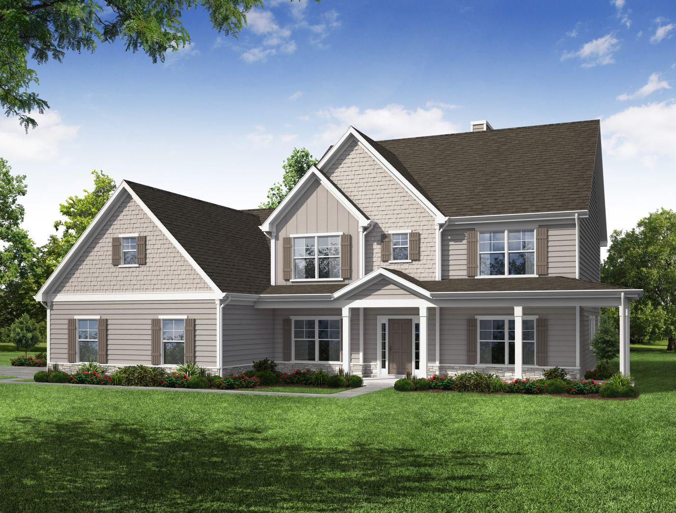 Lindsey Communities, senior care — Stylish residential building surrounded by green landscaping
