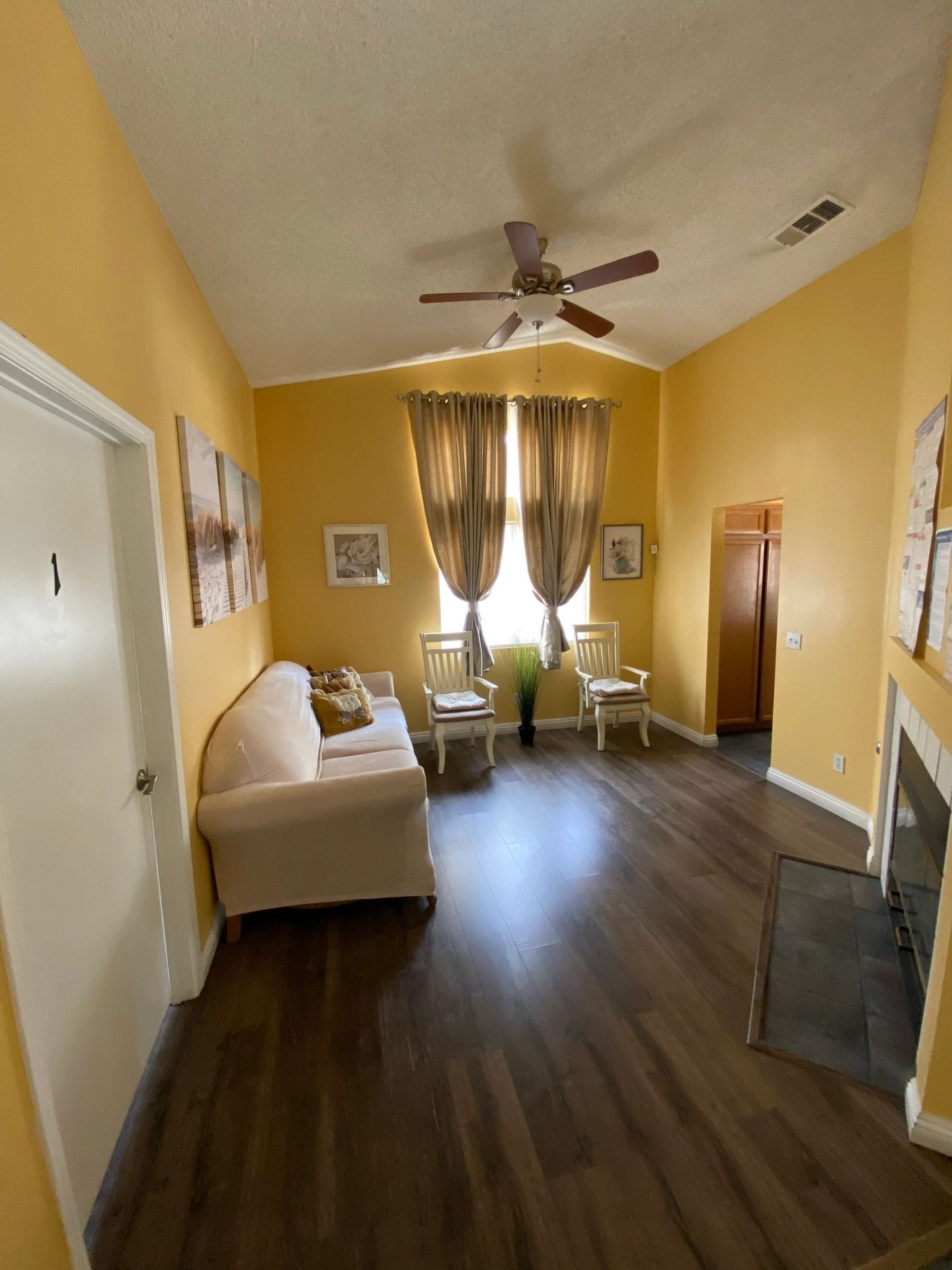 Bright and welcoming common area in a senior care facility