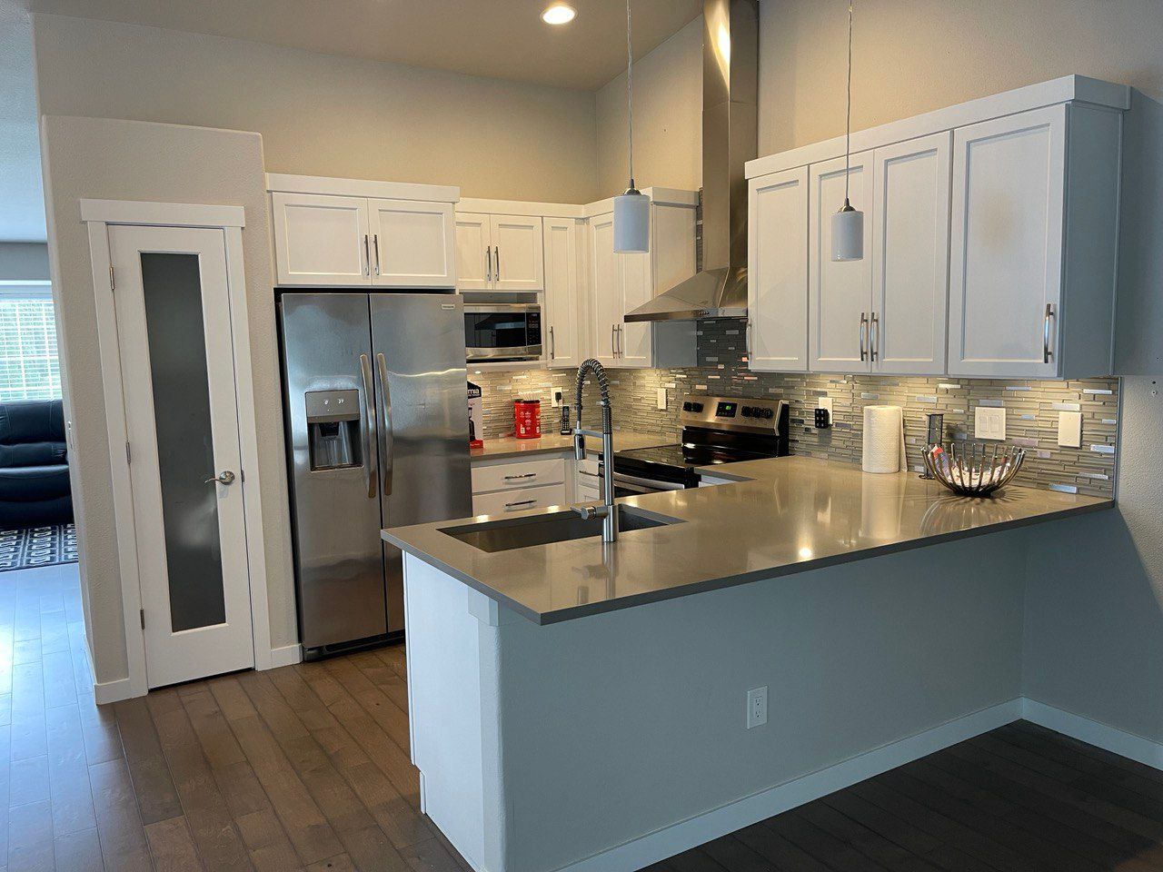 Modern kitchen in a senior living facility.