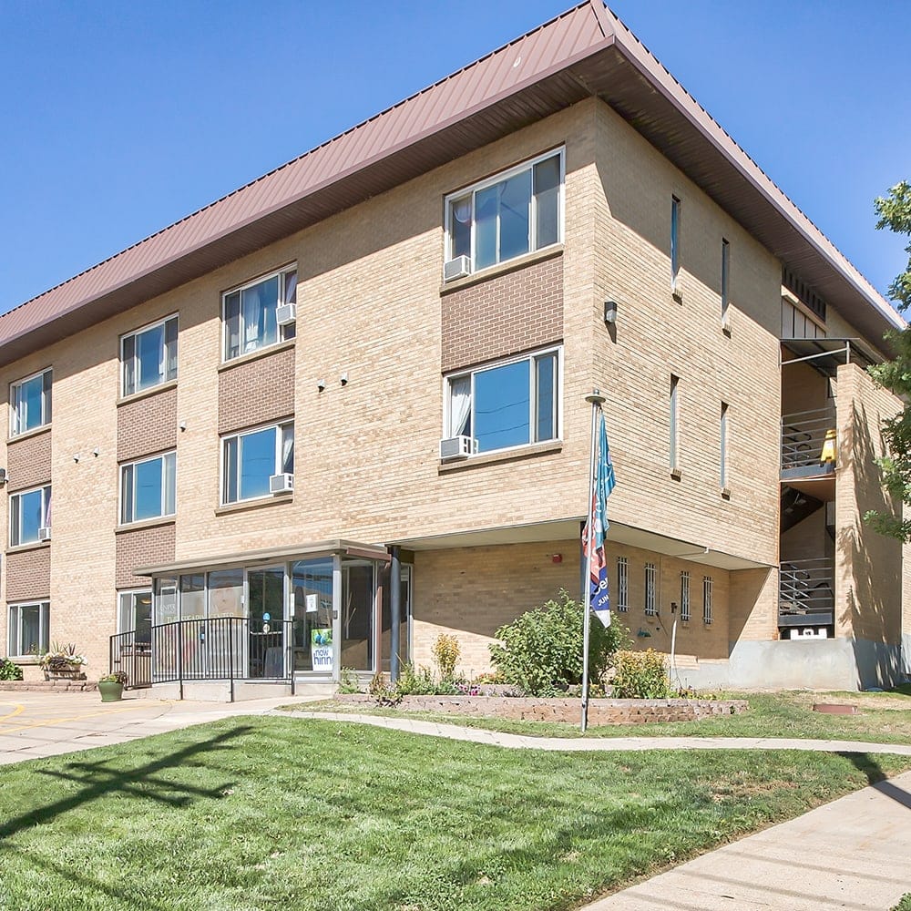Exterior view of a nursing home facility