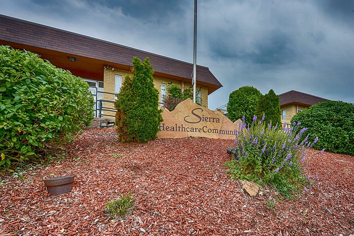 Exterior view of Sierra Healthcare Community entrance