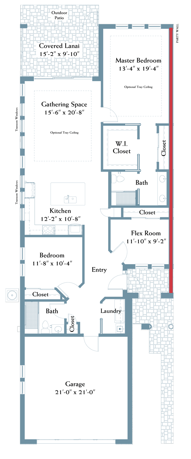 Architectural floor plan of a residence