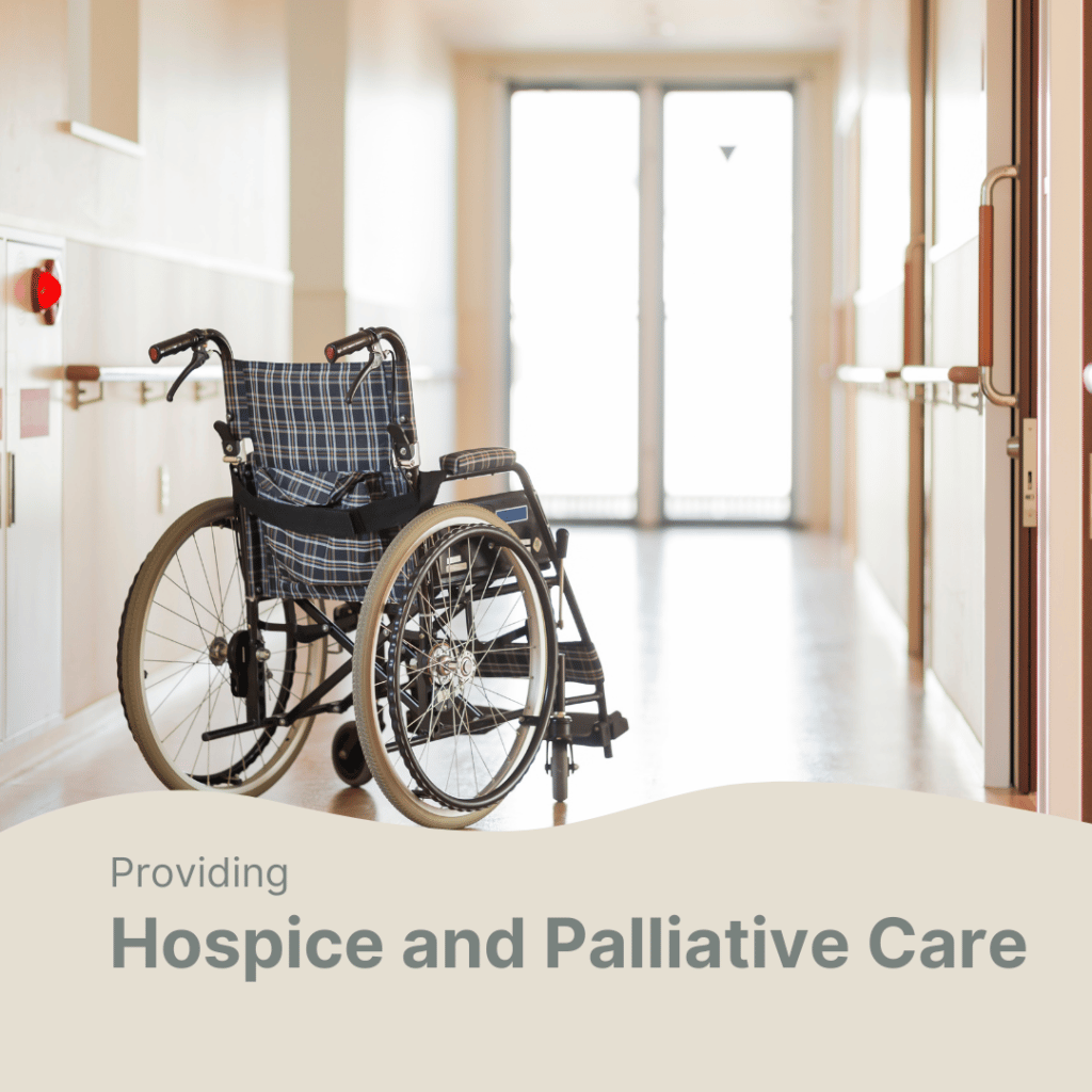 Miona Geriatric & Dementia Center, Nursing Home in Ideal, GA — Empty wheelchair in a well-lit hallway