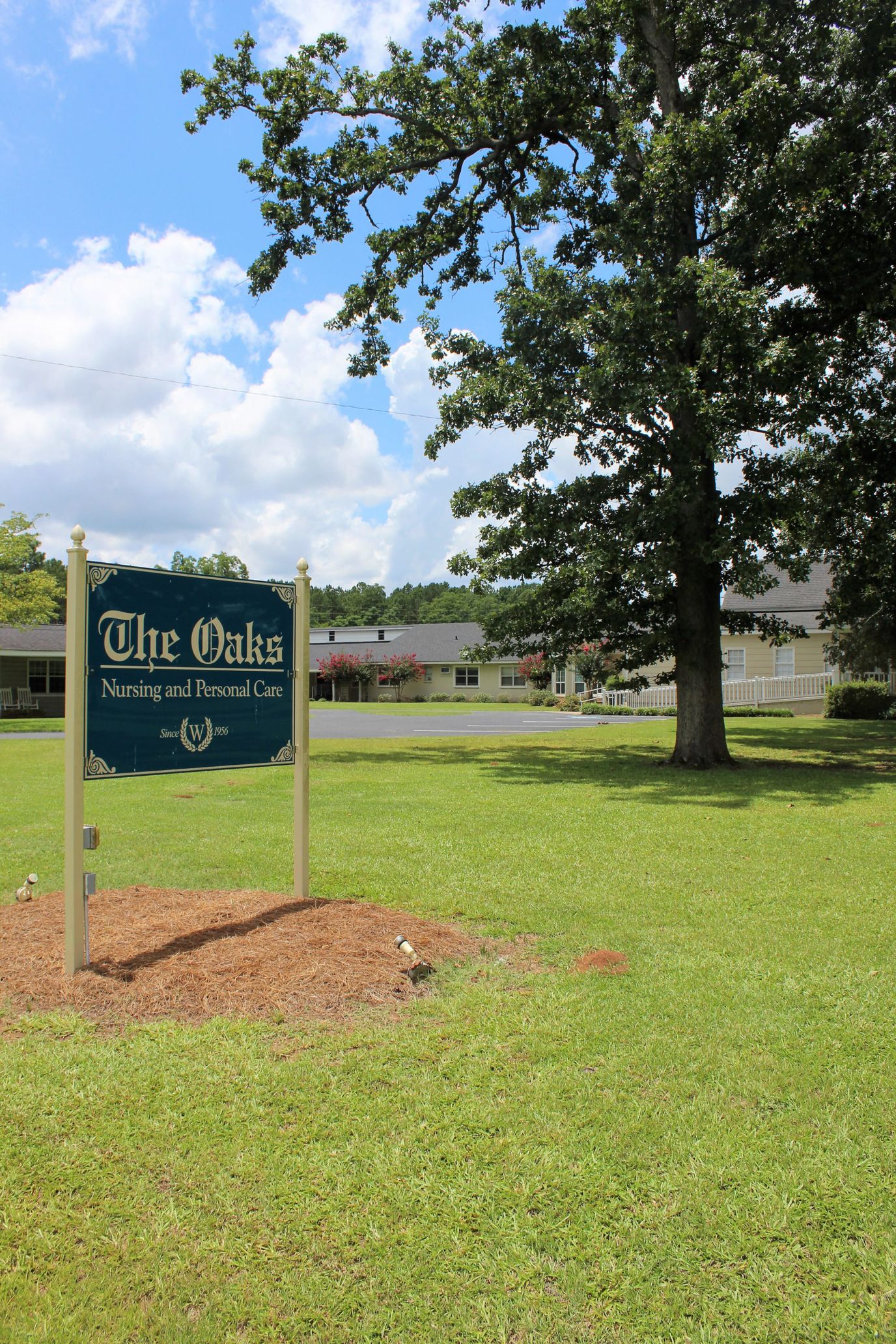 Sign for The Oaks Nursing and Personal Care facility