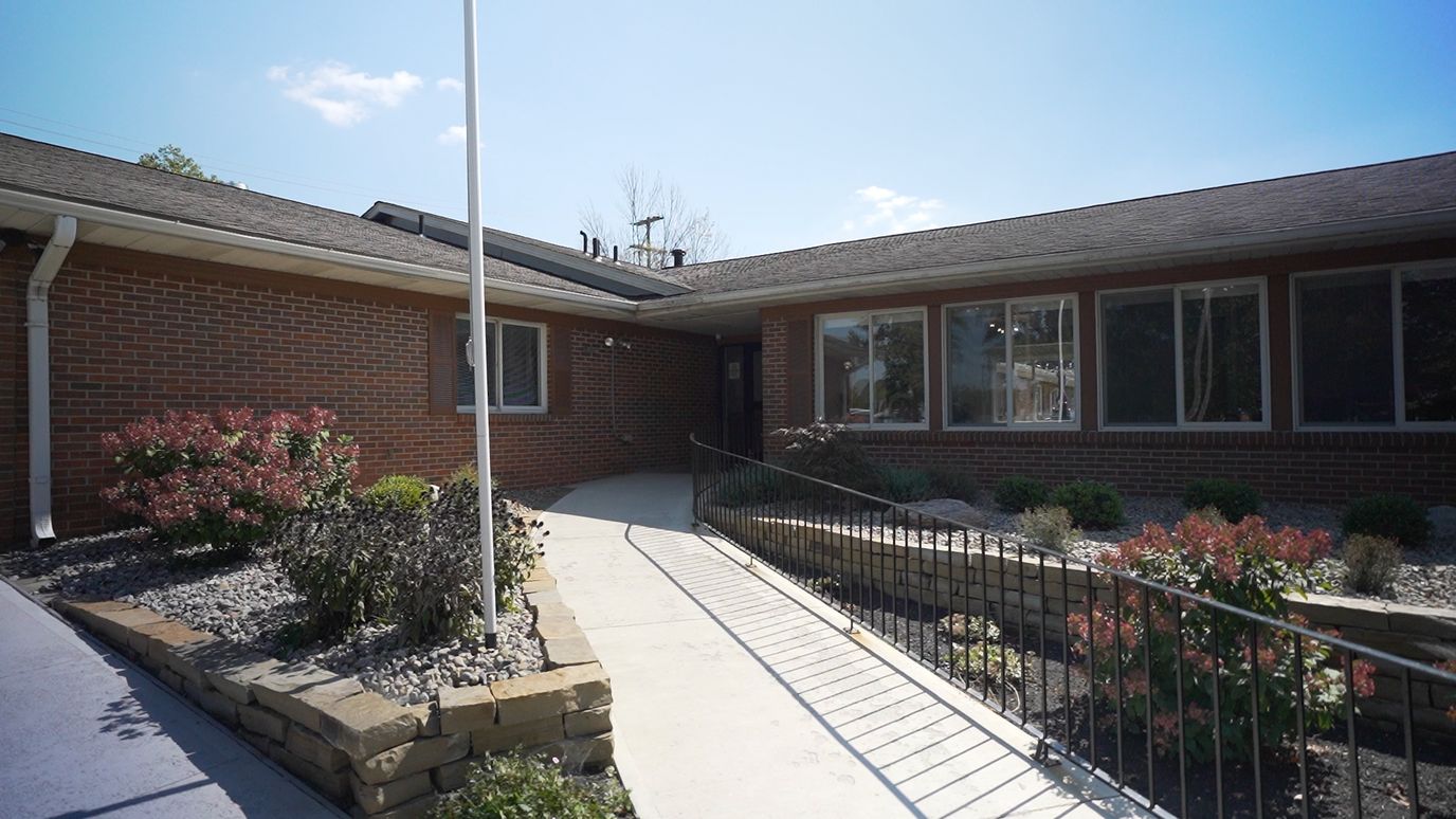 Ambassador Healthcare, Nursing Home in Centerville, IN — Exterior view of a senior living facility entrance