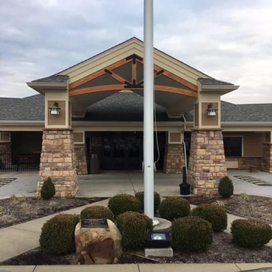 Front entrance of a senior living facility