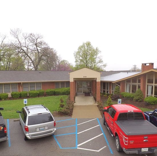 Exterior view of the assisted living facility entrance