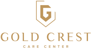 Gold Crest Care Center, Nursing Home in Bronx, NY — Gold Crest Care Center logo in gold and black