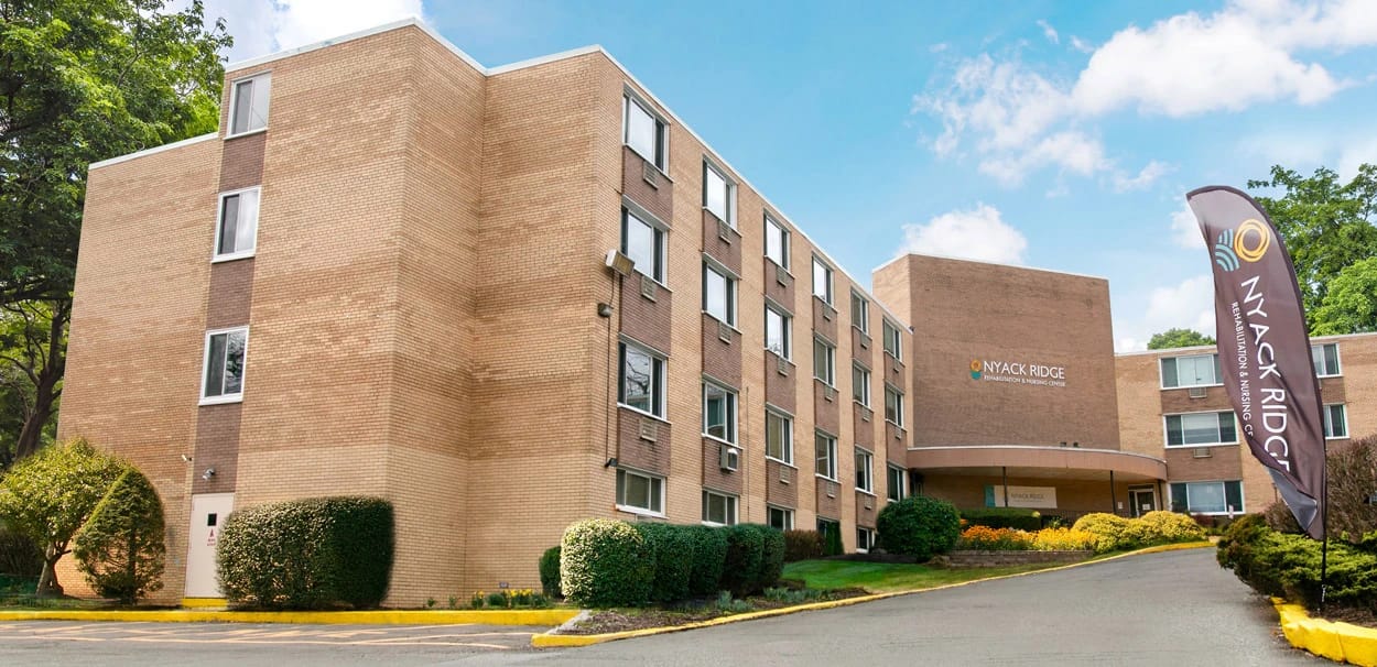 Exterior view of a senior living facility building