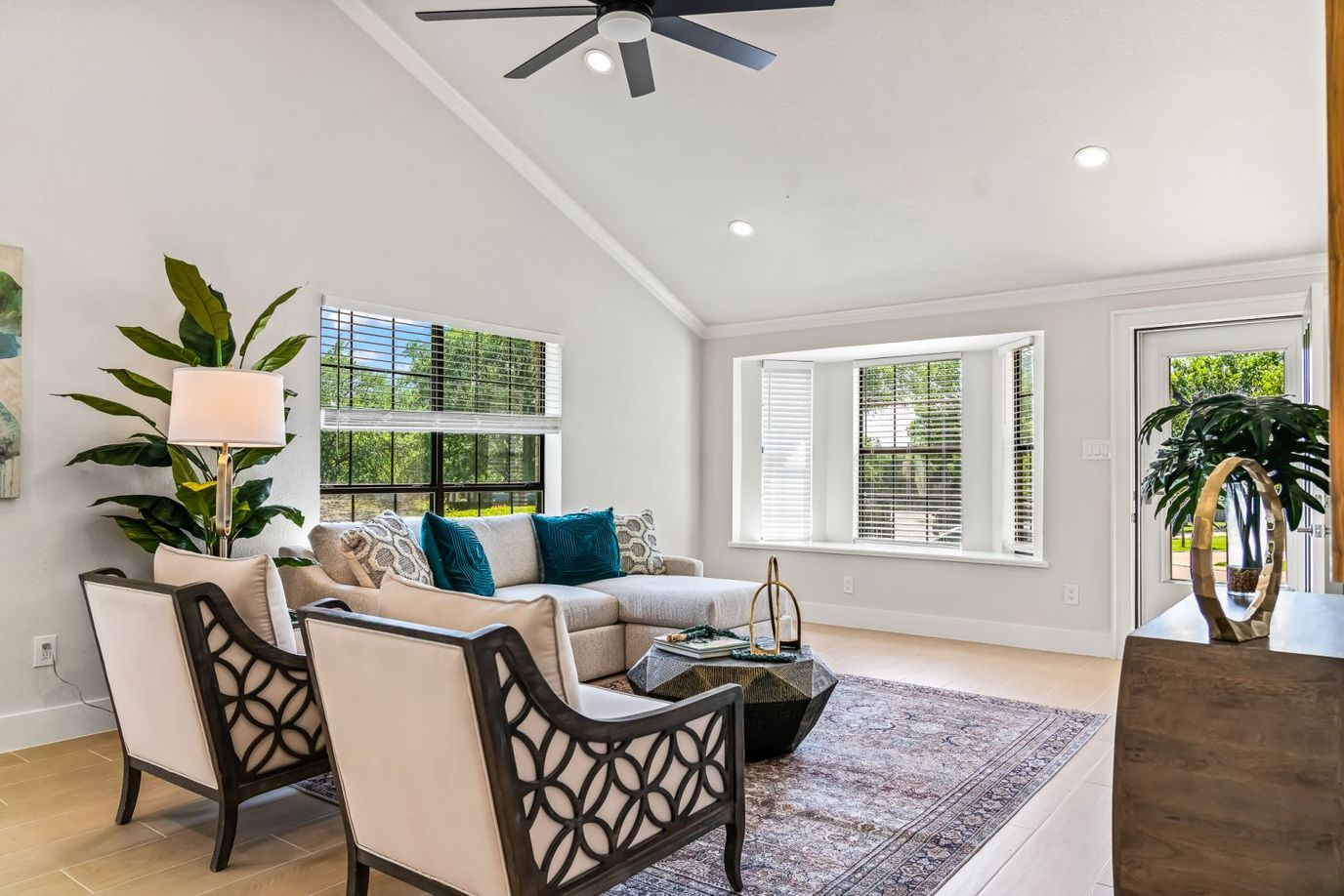 Bright interior common area with comfortable seating