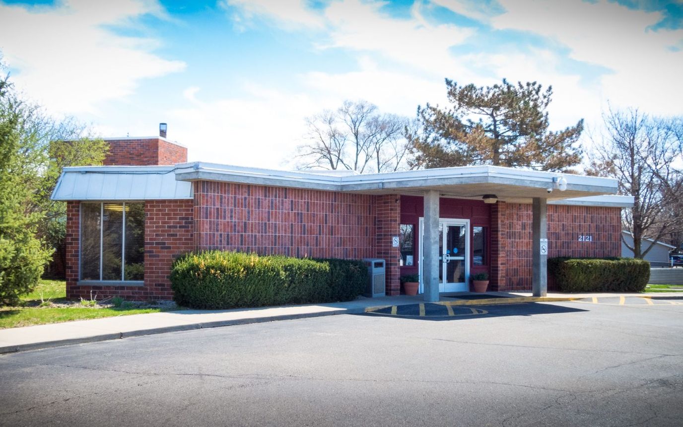 Exterior view of a senior care facility building