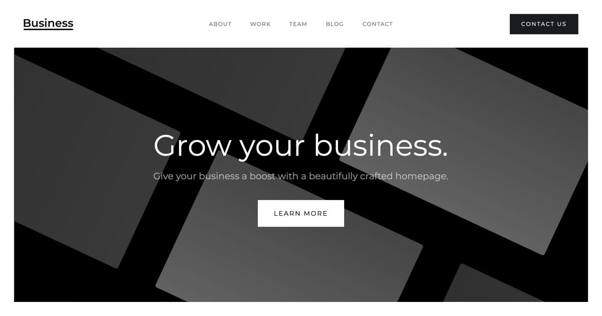 Abstract geometric design with text for website