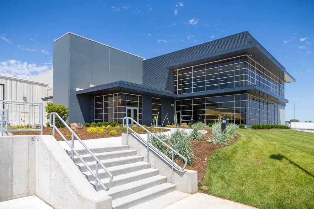 Modern assisted living facility building exterior
