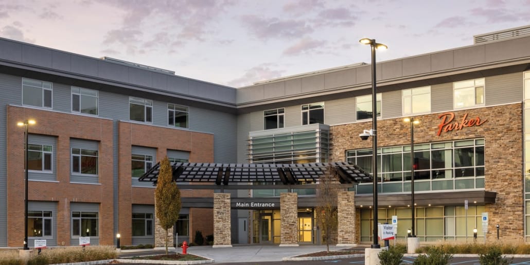 Main entrance of a nursing home facility