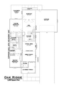 Architectural floor plan of a facility layout