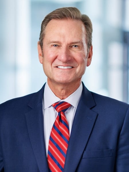 Professional man in suit against a blurred background