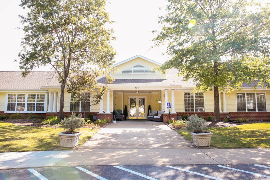 Exterior view of the Regency Retirement Village building