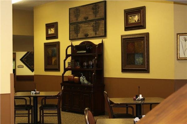 Decorative interior of a common area with furniture