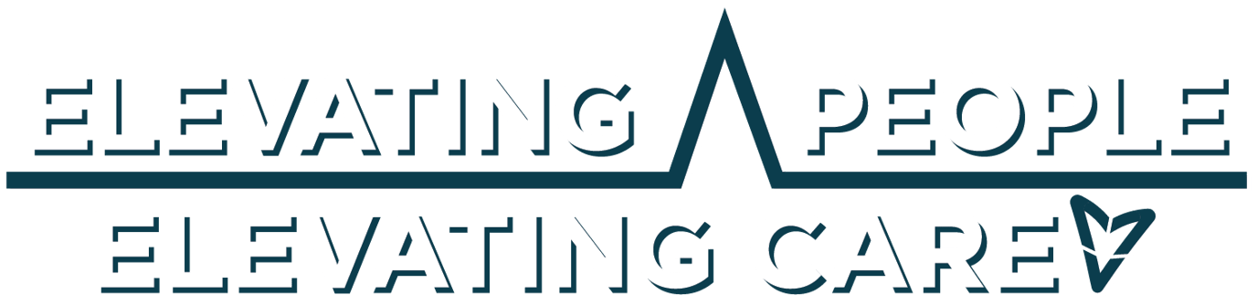 Logo featuring text 'Elevating People, Elevating Care'