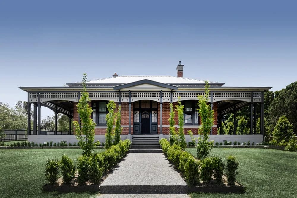 Exterior view of a charming assisted living facility