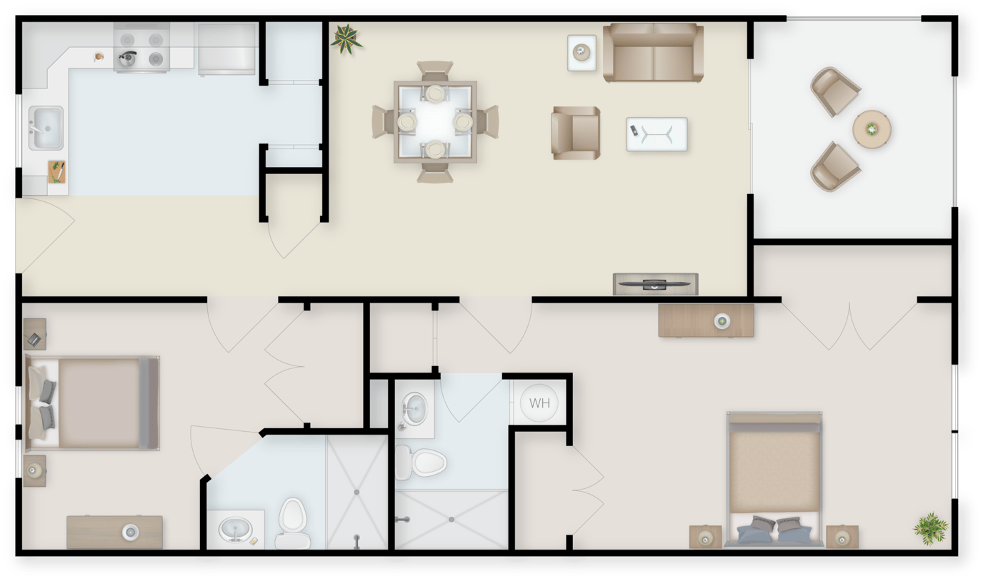 Glen Meadows, Nursing Home in Glen Arm, MD — Floor plan of a senior living apartment layout