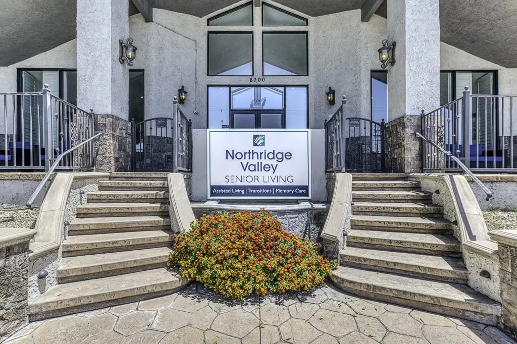 Exterior view of Northridge Valley Senior Living entrance