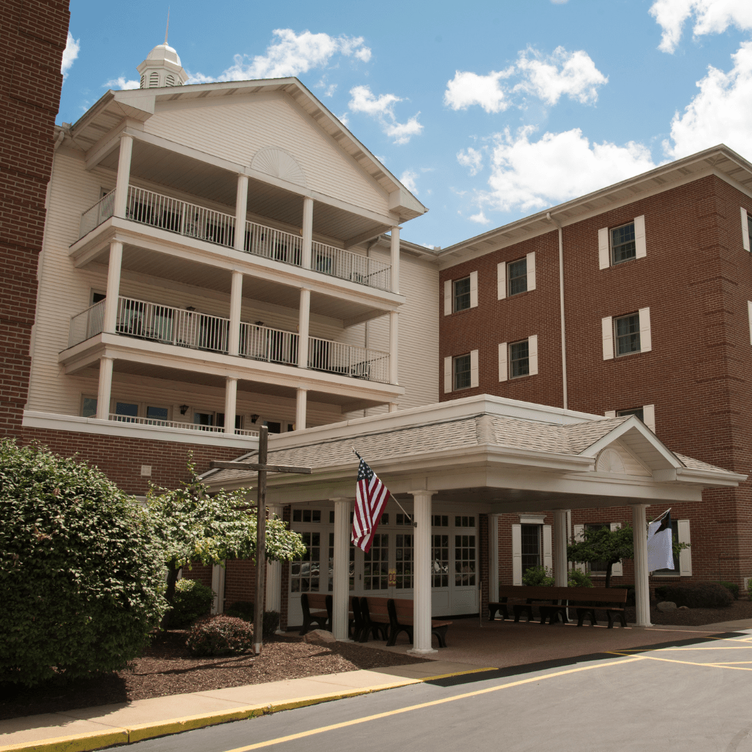 Facade of the Shepherd of the Valley assisted living facility