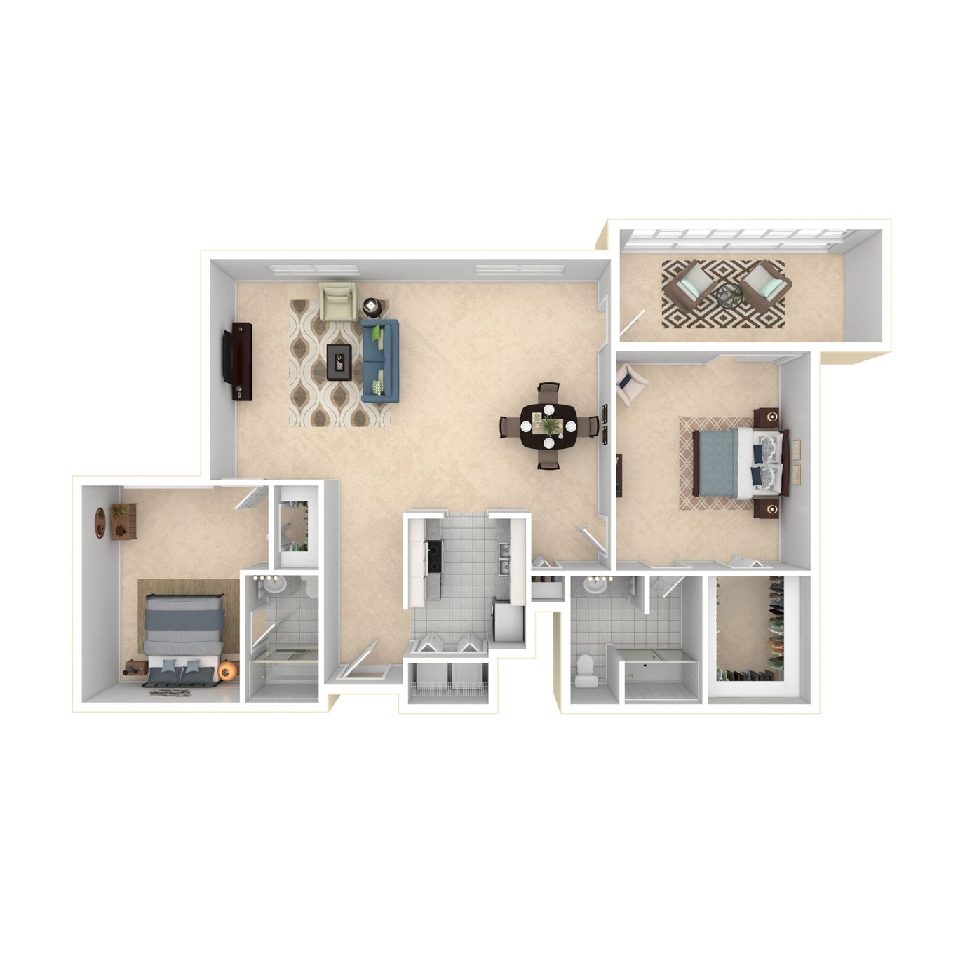 Architectural floor plan with labeled rooms.