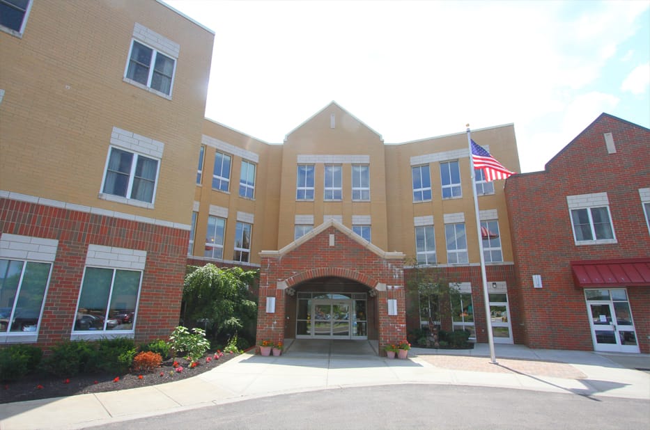 Front entrance of Steuben Center for Rehabilitation and Healthcare