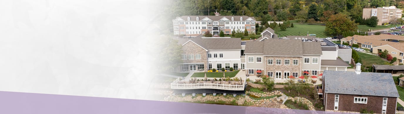 Aerial view of The Garden at Pine Run Health Center campus
