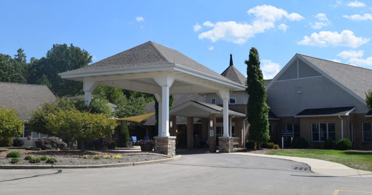 Front entrance of The Ridgewood at St. Paul Homes