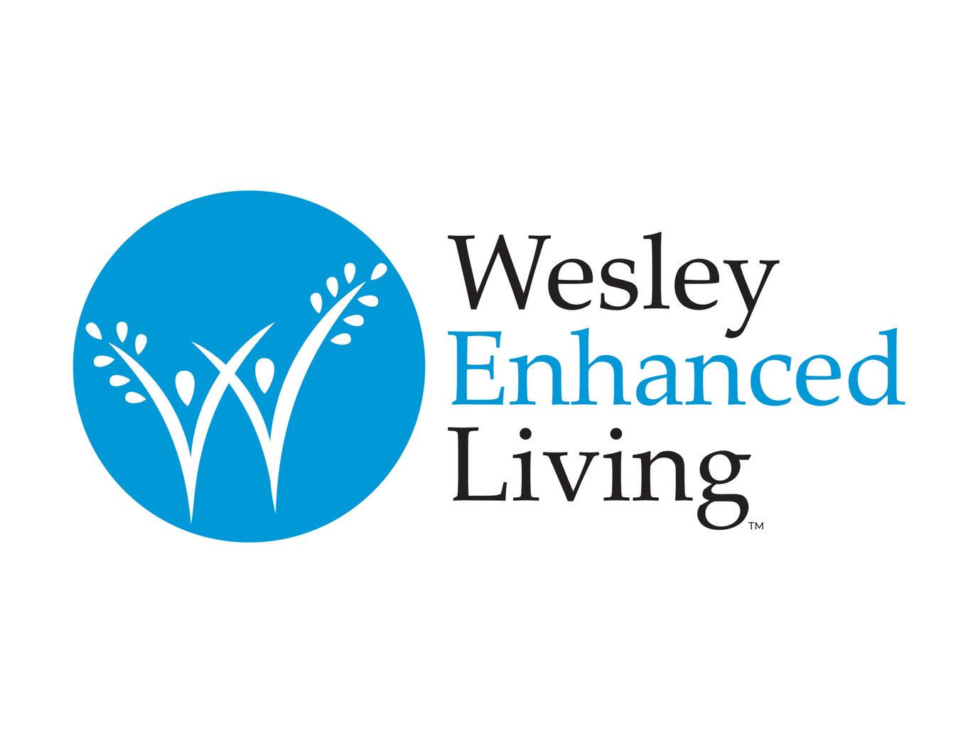Wesley Enhanced Living logo on a blue background
