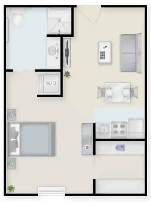 Charter Senior Living at Southern Pines, assisted living in Thomasville, GA — Floor plan of a senior living apartment layout