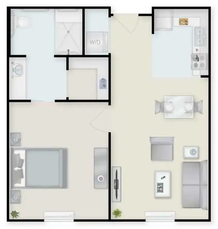 Charter Senior Living at Southern Pines, assisted living in Thomasville, GA — Floor plan of a senior living apartment layout