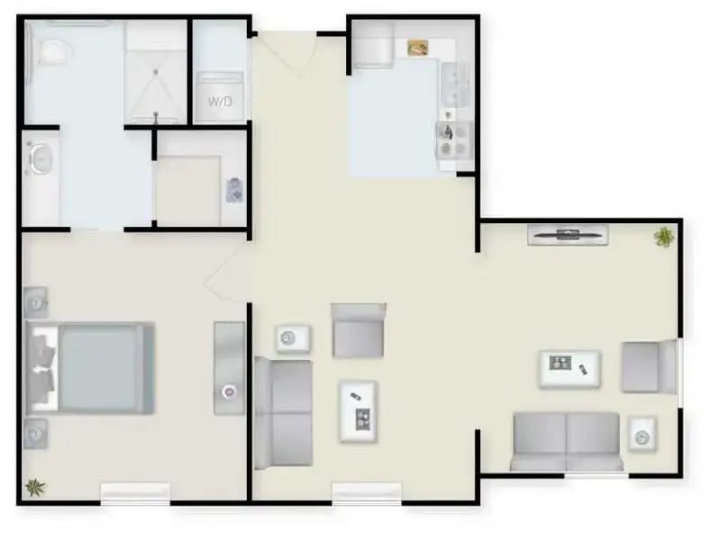 Charter Senior Living at Southern Pines, assisted living in Thomasville, GA — Floor plan of a senior living apartment