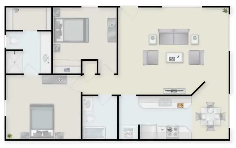 Charter Senior Living at Southern Pines, assisted living in Thomasville, GA — Floor plan of a senior living apartment layout
