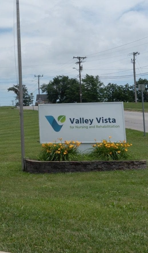Sign for Valley Vista Nursing and Rehabilitation facility
