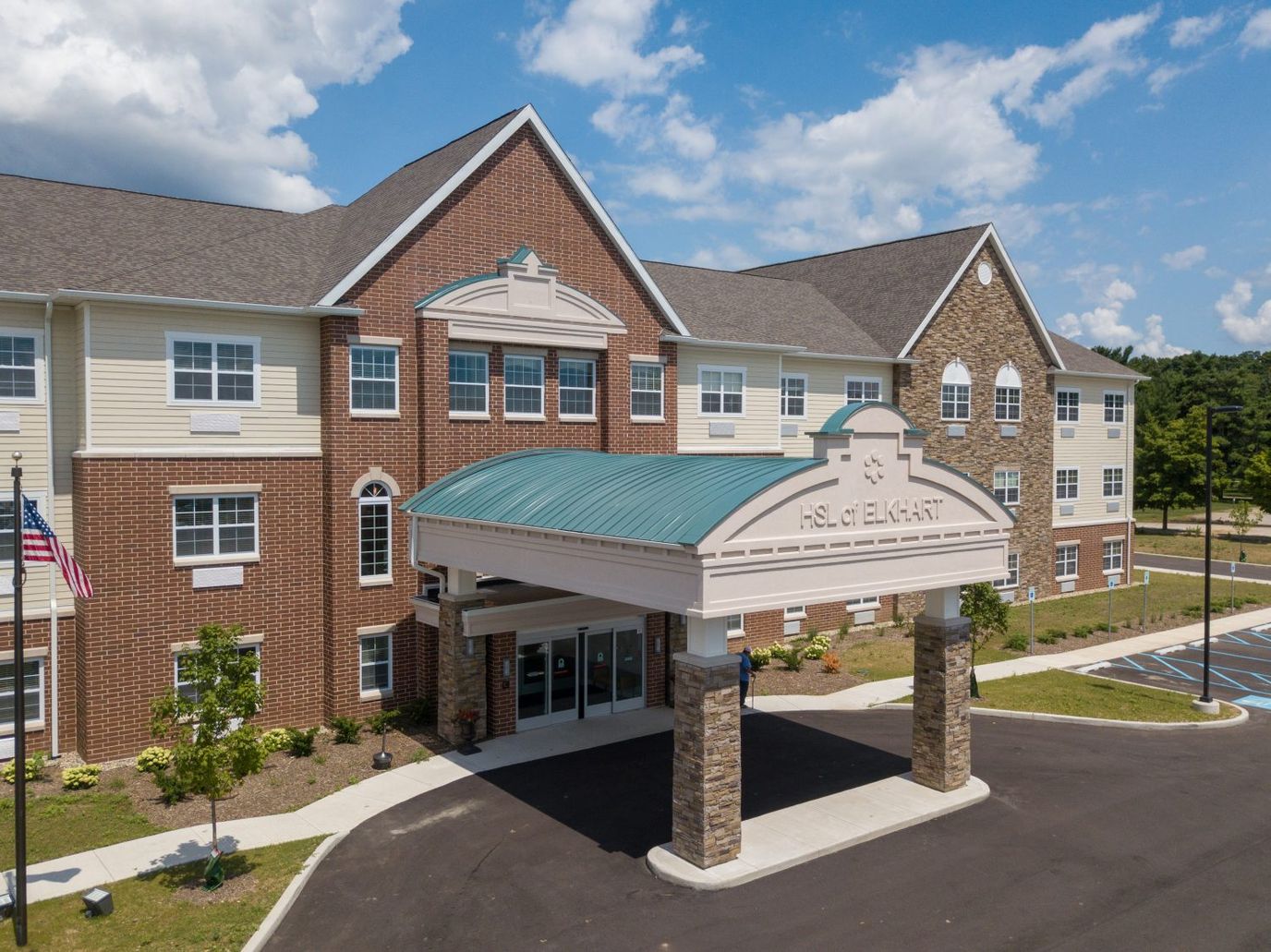 Exterior view of Hellenic Senior Living of Elkhart building