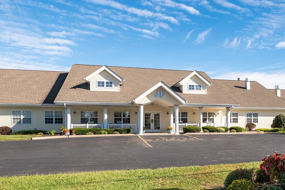 Front view of Jewel Place Senior Living building