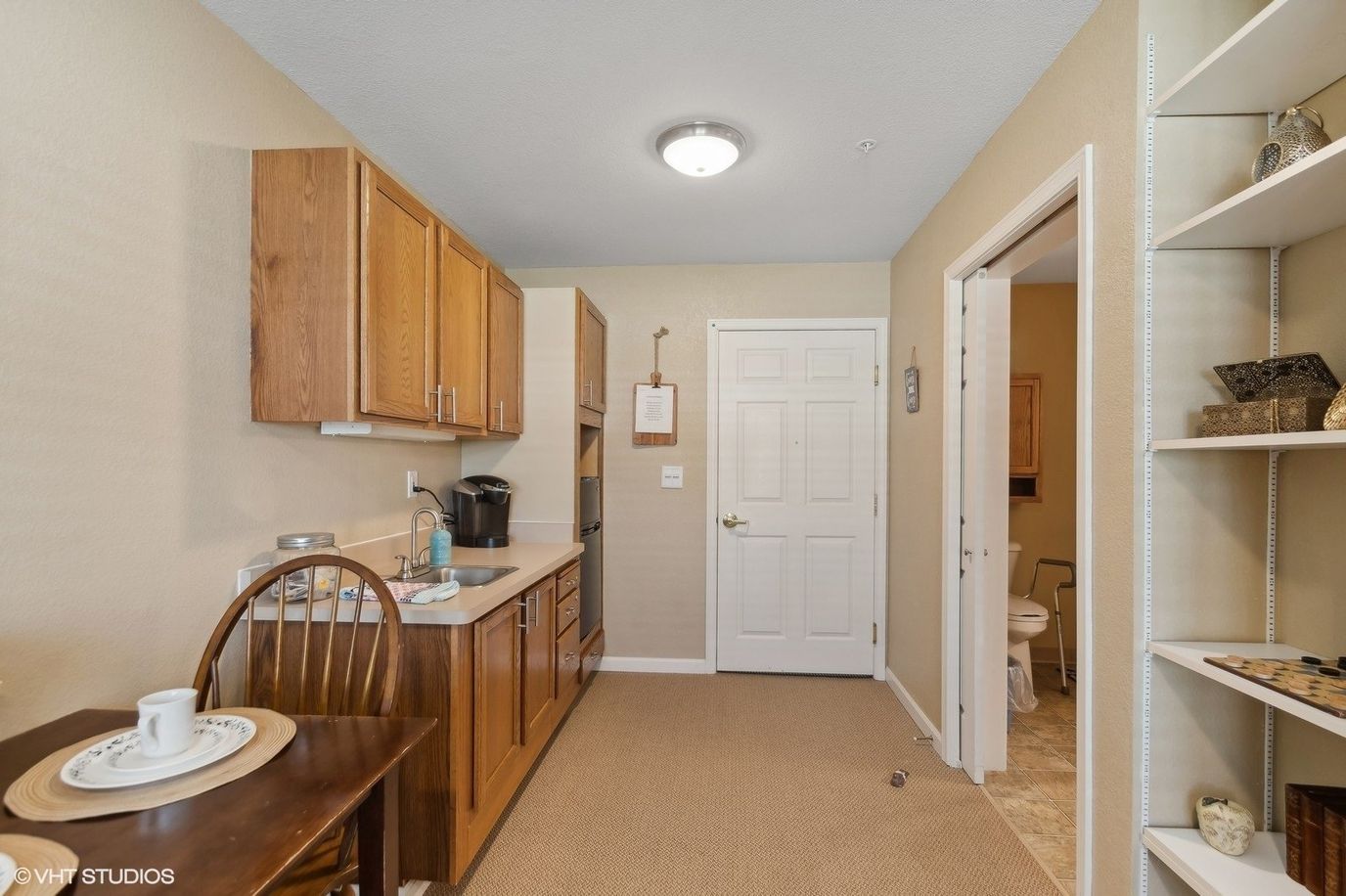 Interior view of a resident's kitchen area