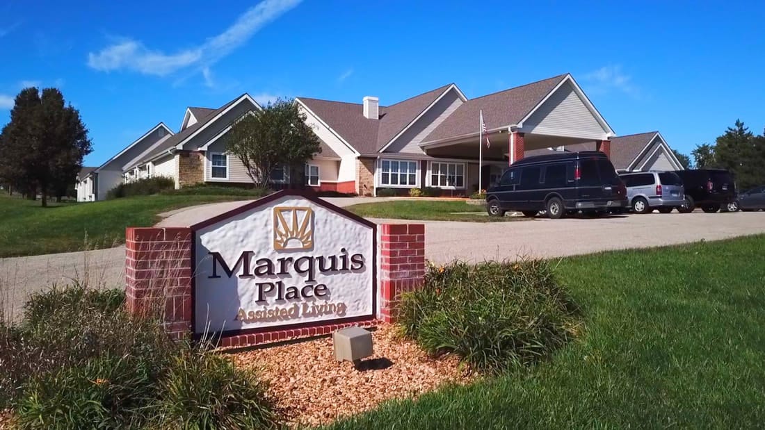 Exterior view of Marquis Place assisted living facility