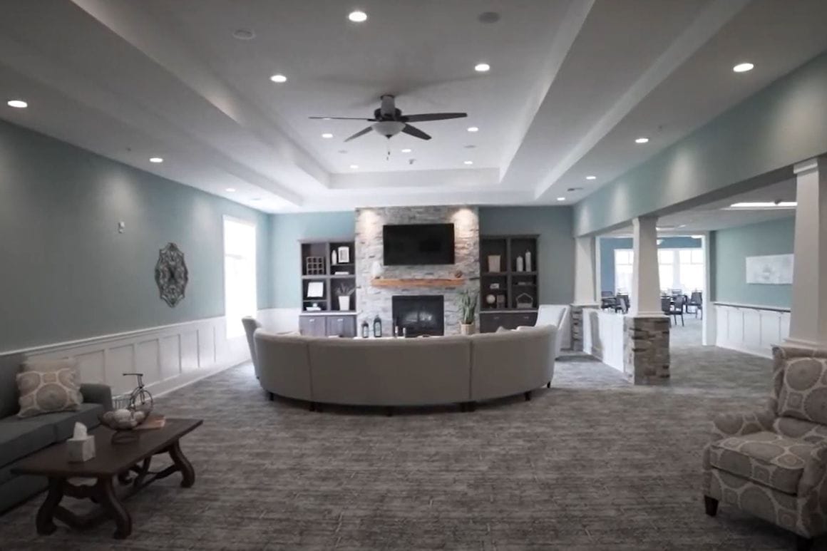 Interior common area of a senior living facility