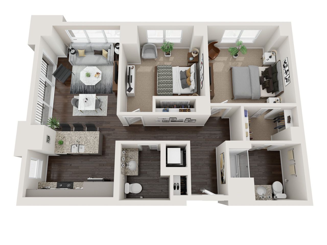 Clarendale Ann Arbor, assisted living in Ann Arbor, MI — Floor plan of a senior living apartment layout