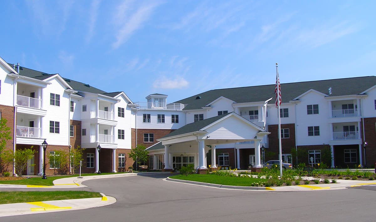 Front exterior view of The Meadows at Silver Maples