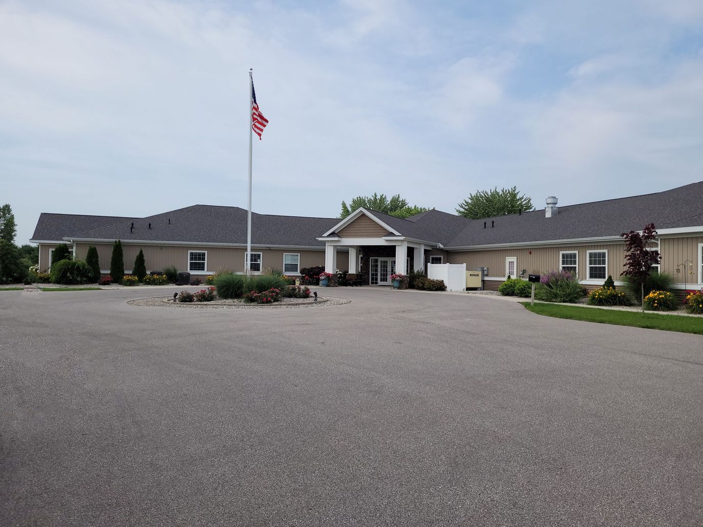 Exterior view of Union Court Assisted Living building